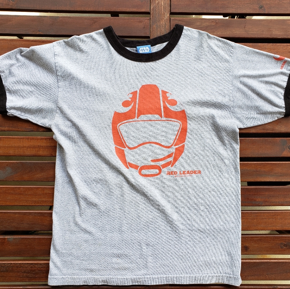 Vintage Star Wars Ringer T-Shirt  Red Leader